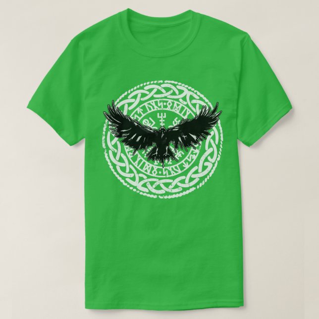 Viking Vikings Nordic Norse Scandinavian Raven Veg T Shirt (Design framsida)