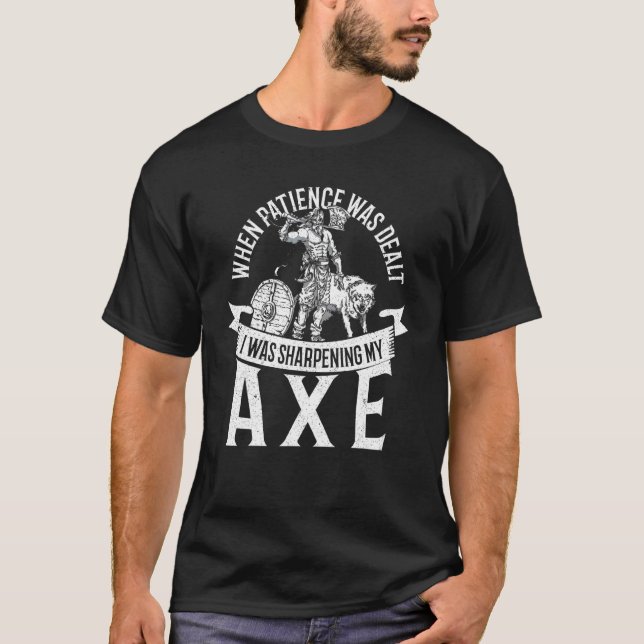 Viking Warrior Ax Viking Valhalla Norse Mytholog T Shirt (Framsida)