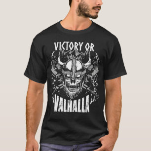 Viking Warrior Citat Seger Eller Valhall familj T Shirt