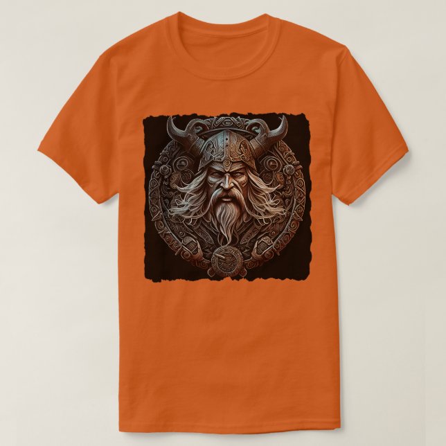 Viking Warrior Emblem T Shirt (Design framsida)
