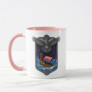 Viking Warrior Frakt Raven Mugg