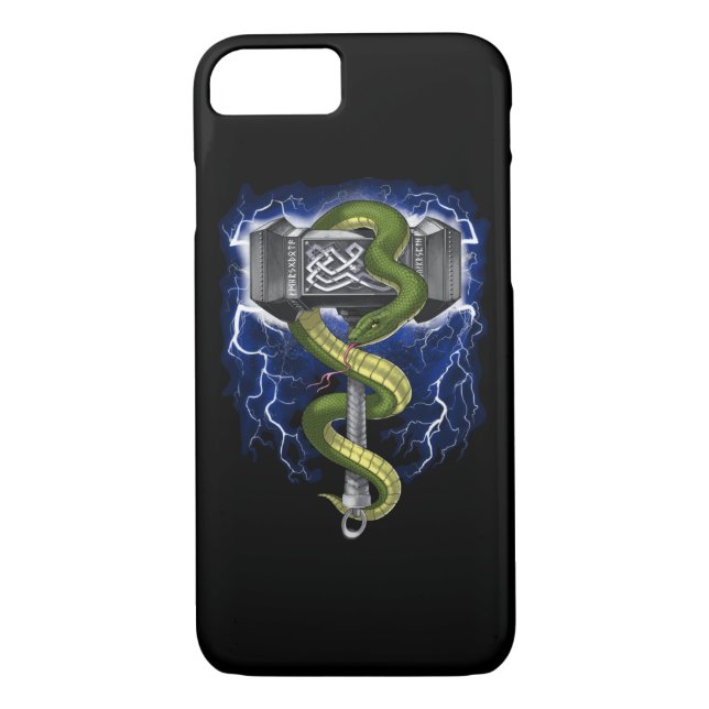 Viking Warrior Hammer Case-Mate iPhone Skal (Baksida)