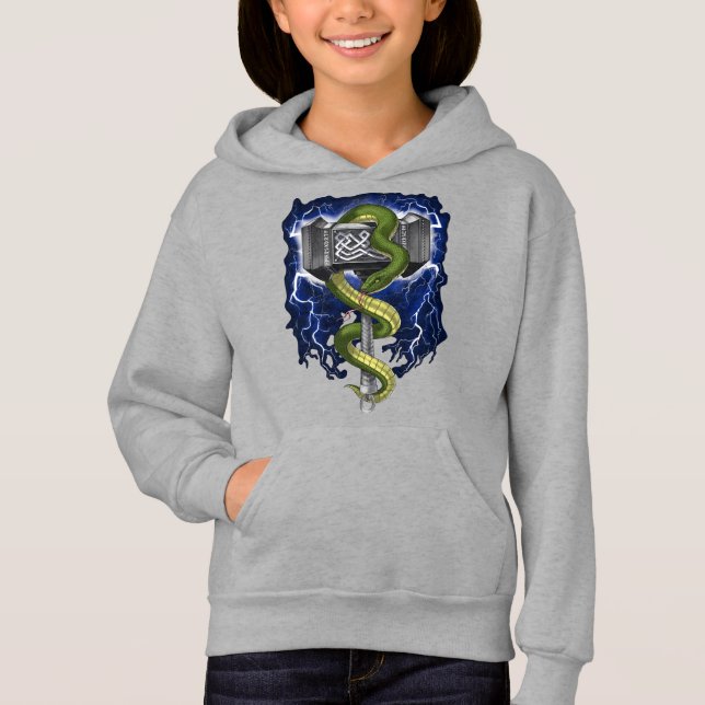 Viking Warrior Hammer T Shirt (Framsida)