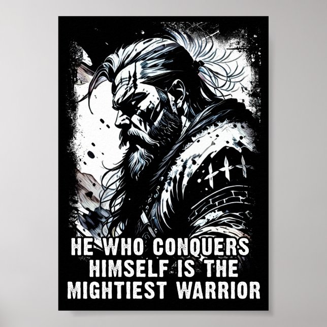 Viking warrior Norse Mythology Powerful ord Poster (Framsidan)