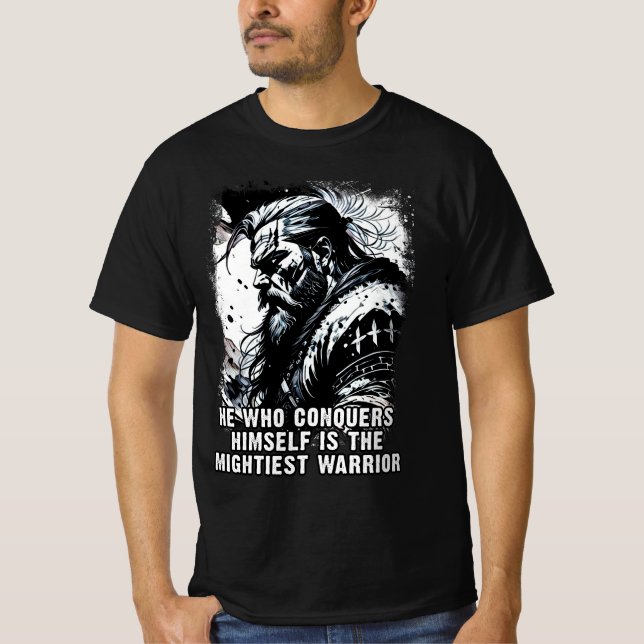Viking warrior Norse Mythology Powerful ord T Shirt (Framsida)