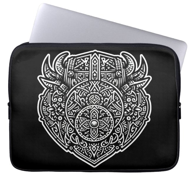 Viking Warrior Shield Laptop Fodral (Framsidan)