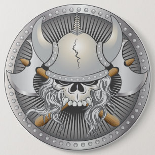 Viking Warrior Skull Knapp