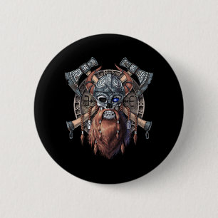 Viking Warrior Skull Knapp