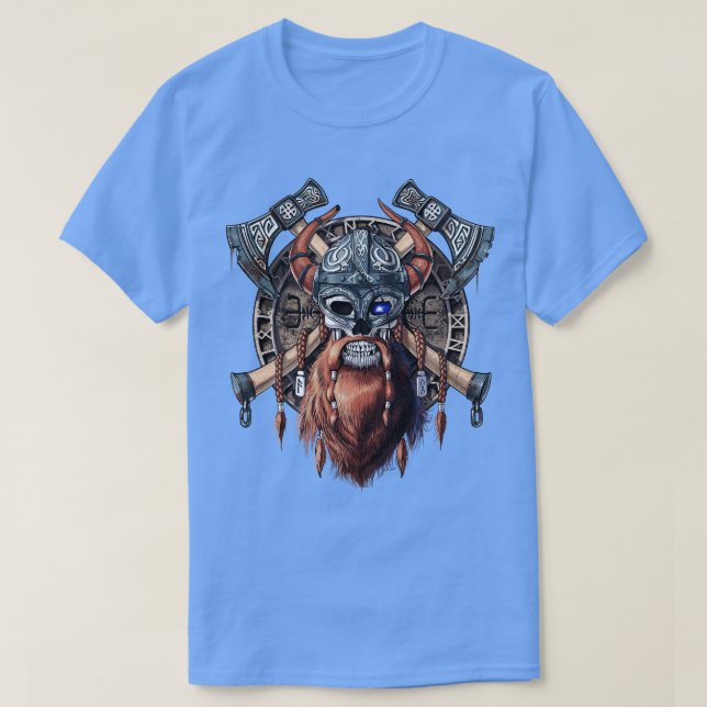 Viking Warrior Skull T Shirt (Design framsida)