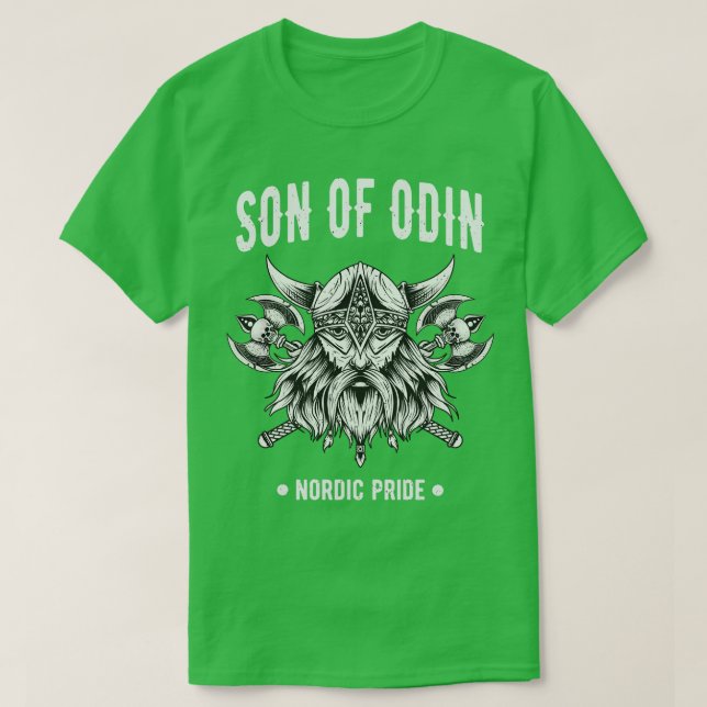 Viking Warrior Son till Odin Norse Mythology Asatr T Shirt (Design framsida)