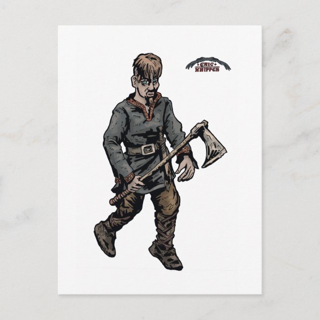 Viking Warrior Vykort (Framsida)