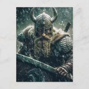 Viking Warrior Vykort