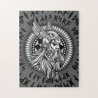 Viking Warrior Winged Helmet Pussel