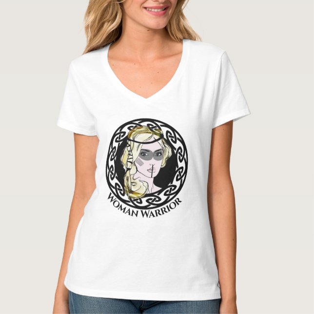 Viking Warrior Woman T-Shirt (Framsida)