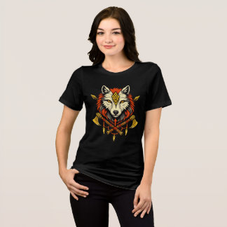 Viking Wolf Norse Mythology Nordic Warrior Womens  T Shirt