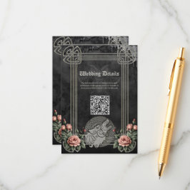 Viking Wolf & Roses. Ett stiliserat varghuvud Tilläggskort