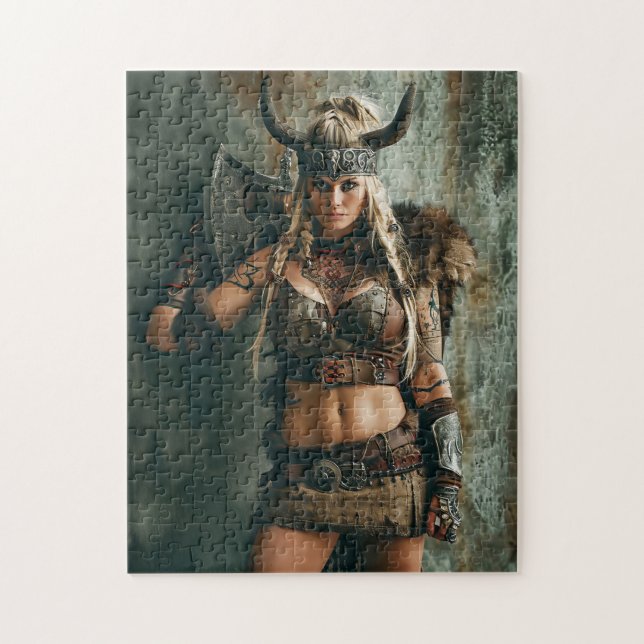 Viking Woman Channeling the Amazon Vibe Pussel (Vertikal)