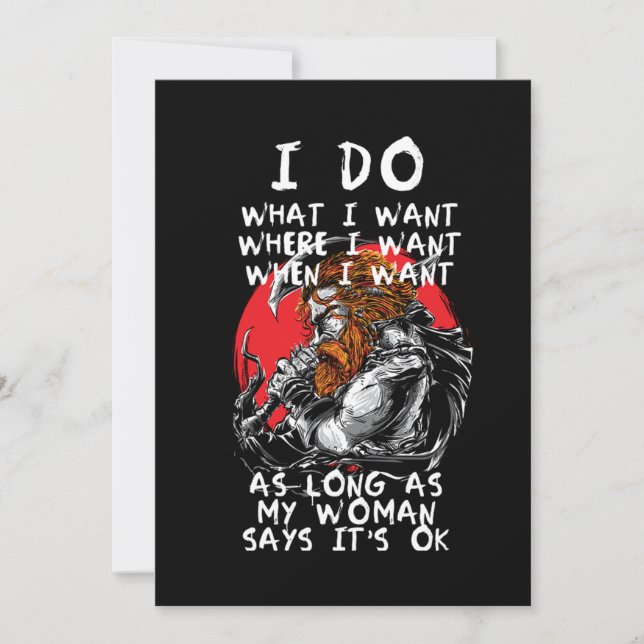 Viking Woman Norse Mythology Warrior Norge Gift Inbjudningar (Framsida)