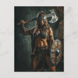 Viking Woman Strength and Elegance Vykort