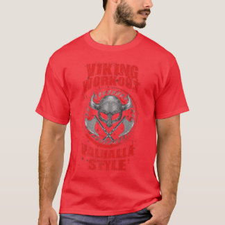 Viking Workout ValhallaOdin Helmet Fitness Gym mot T Shirt