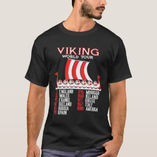 Viking World Tour Danmark Viking Frakt Longship Vi T Shirt