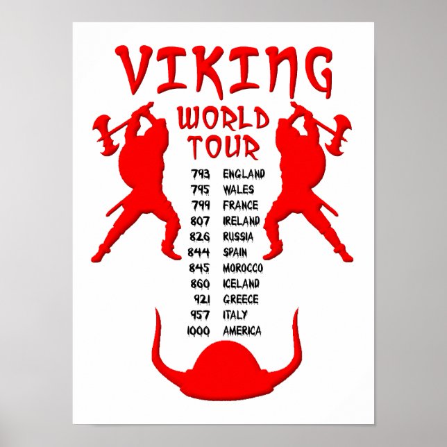 Viking World Tour Poster (Framsidan)