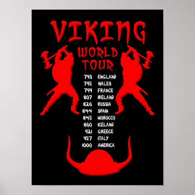 Viking World Tour Poster Sign (Framsidan)