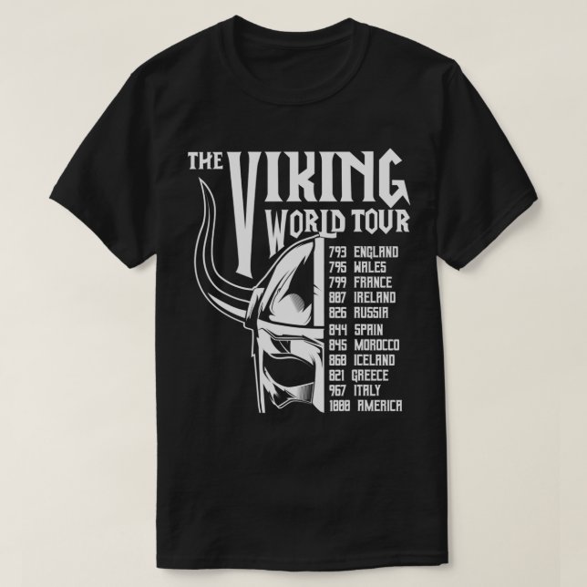 Viking World Tour Viking Valhalla Odin T Shirt (Design framsida)