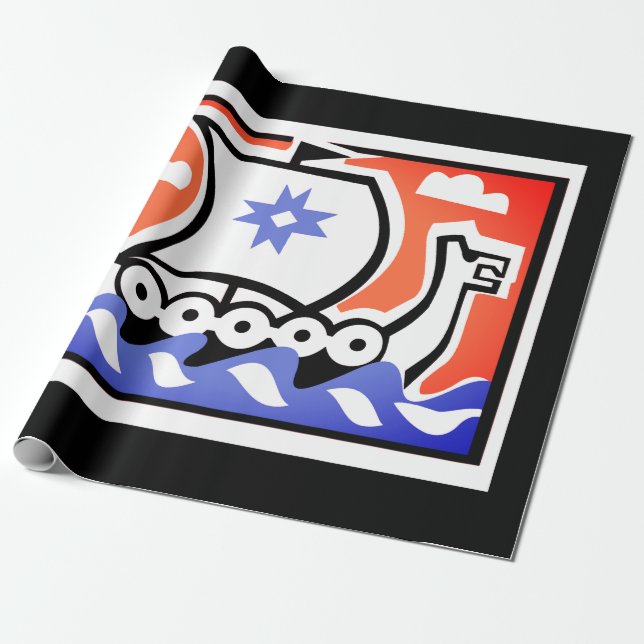 Viking Wrapping Papper Presentpapper (Utrullad)