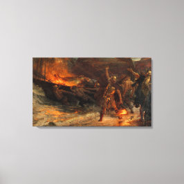 Vikingas begravning (av Frank Dicksee) Canvastryck