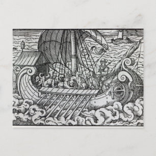 Vikingaskepp Vykort