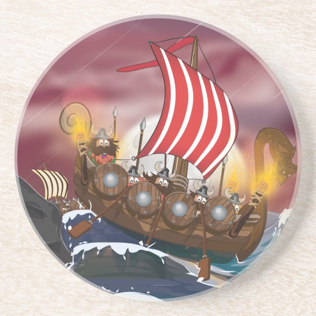 Vikingaskepps invasionsflotta underlägg sandsten (Framsidan)