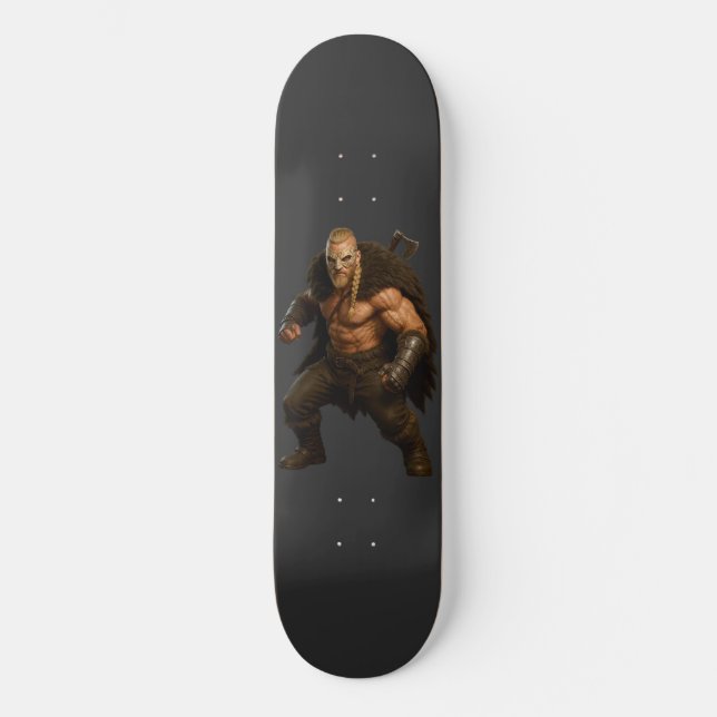 Vikingbarbarisk hjälte skateboard (Framsida)