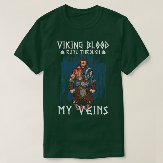 Vikingblod rinner genom 7 t shirt (Design framsida)