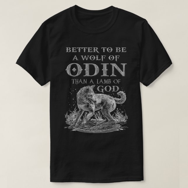 VIKINGER STIGA UPP VARG AV ODIN NORSE MYTHOLOGY T SHIRT (Design framsida)