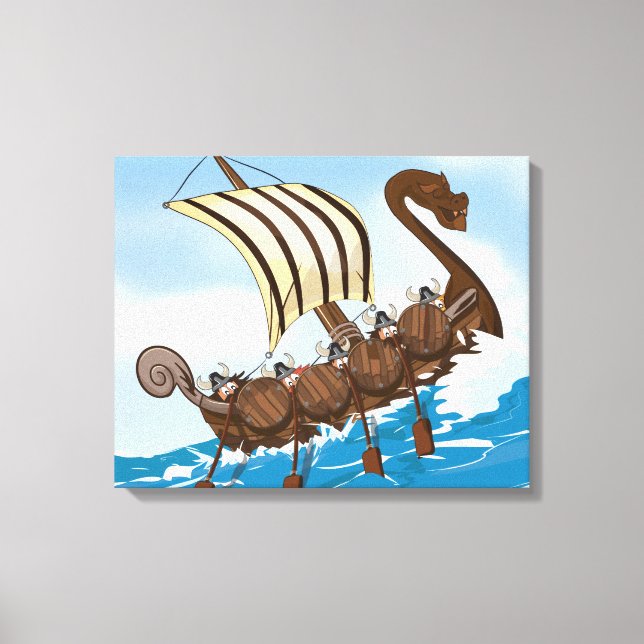 Vikingfartyg Canvastryck (Framsida)