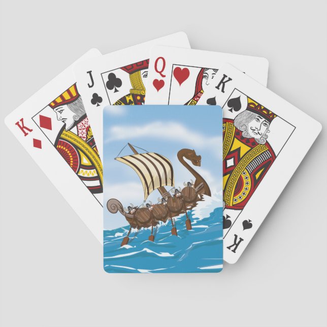 Vikingfartyg Casinokort (Baksidan)