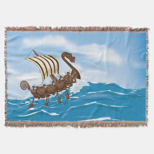 Vikingfartyg Filt (Framsidan)