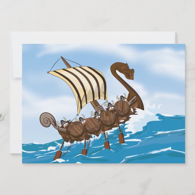 Vikingfartyg Inbjudningar (Framsida)