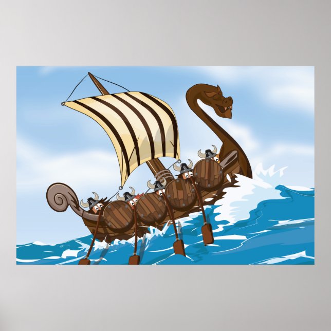 Vikingfartyg Poster (Framsidan)
