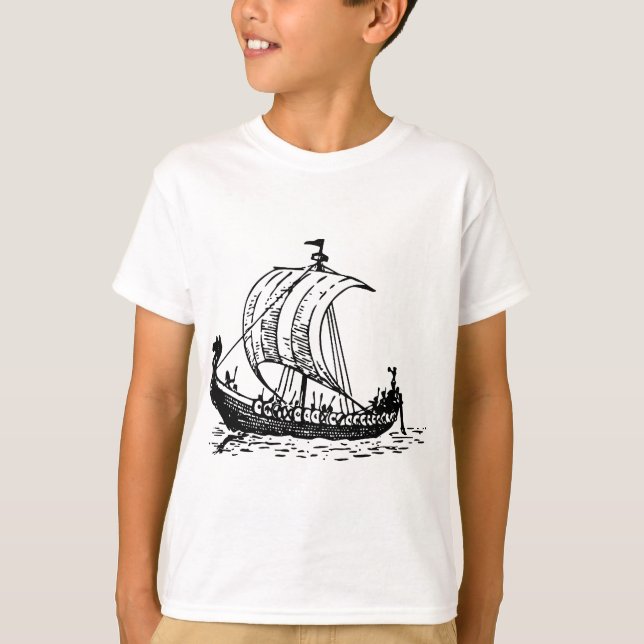 Vikingfartyg Tee Shirt (Framsida)