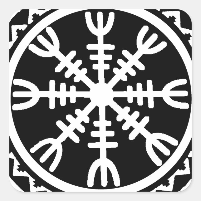 Vikinghjälm av Awe Fyrkantigt Klistermärke (Framsida)