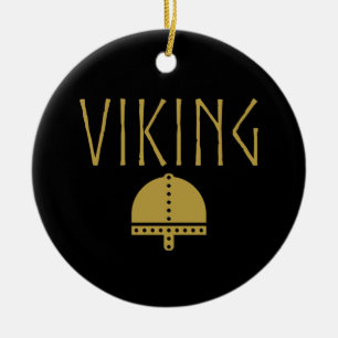Vikinghjälm Ornamenter Julgransprydnad Keramik