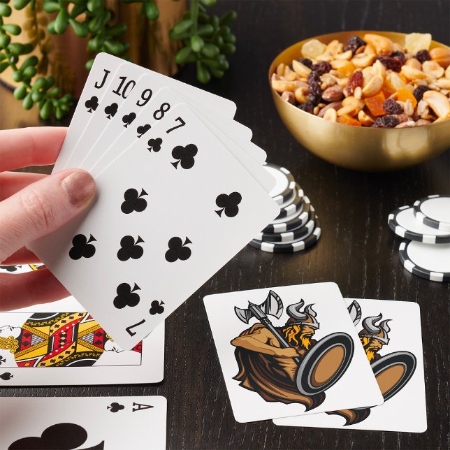 Vikingkrigare Nordisk barbar med yxa Casinokort (Skapare uppladdad)