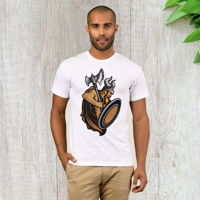 Vikingkrigare Nordisk barbar med yxa T Shirt (Skapare uppladdad)