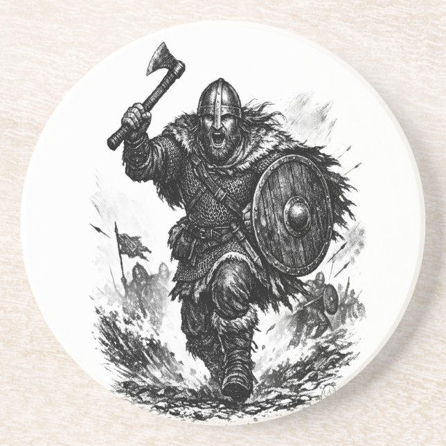 Vikingkrigarkrigsladdning – Bläckstrid Underlägg (Framsidan)