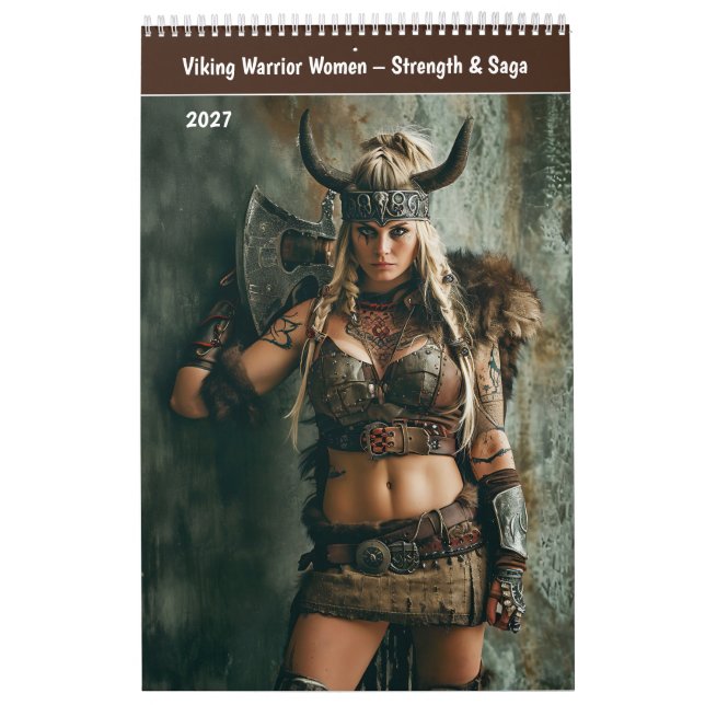 Vikingkrigarkvinnor – Styrka & Saga Kalender (Omslag)