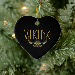 Vikingprydnader för hornformig hjälm julgransprydnad keramik