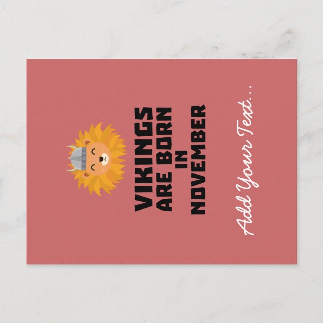 Vikings är född i november Zur82 Vykort (Framsida)
