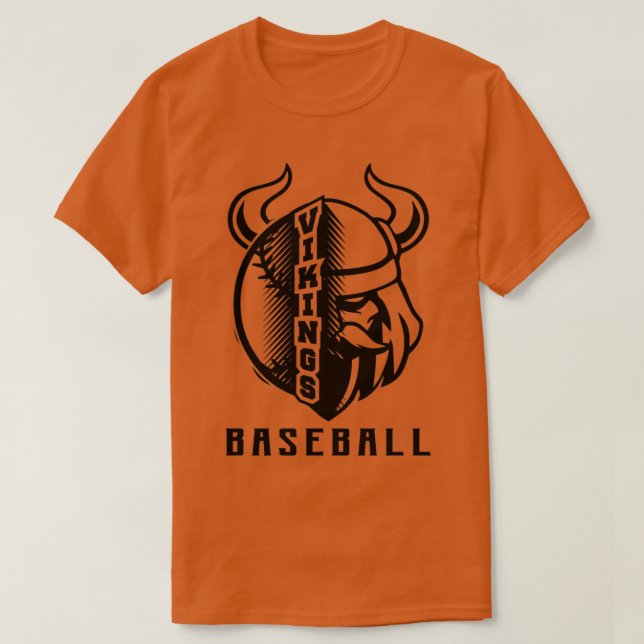 Vikings Baseball Sport Sticker T Shirt (Design framsida)